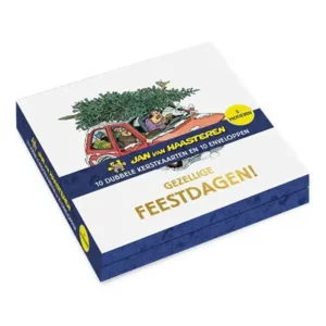 Kaarten - Kerst - Jan van Haasteren - Boom op auto & glijden van het dak - 10st.