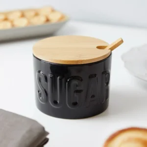 Balvi Suikerpot Zwart Keramiek