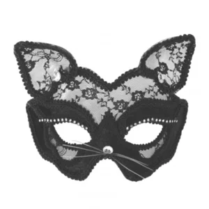 Oogmasker - Poes - Kat - Met kant - Zwart