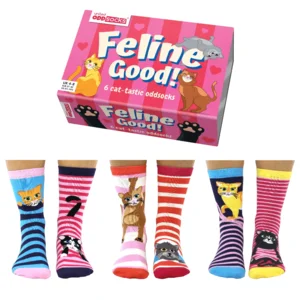 Oddsocks Feline Kat Dames Mismatched 37-42