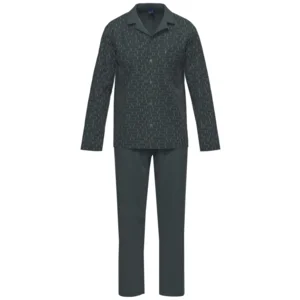 Ammann Pyjama heren: 100% Katoen, Doorknoop pyjama ( AMM.505 )
