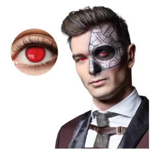 Blinde Rode Screen Kleurlenzen – 1 Week – Cosplay & Halloween