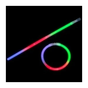 Tri-Color Mixed Glow armbanden 100 stuks  + connectors| Lichtgevende armbanden