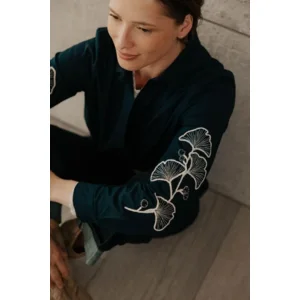 Signe Nature Bloes: Doorknoop model, Blauw Ecru ( Signe.1419 )