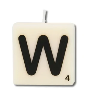 Cijfer- / letterkaarsje - Scrabble - W