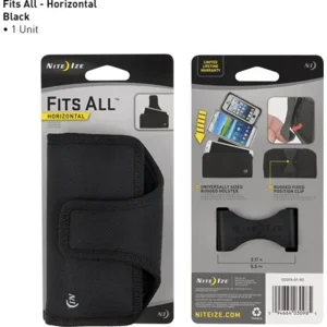 Nite Ize Fits All Holster Horizontaal telefoon Tasje Zwart CCSFA-01-R3