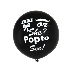 Ballon - Gender reveal - He or she, pop to see - 90cm