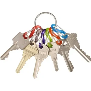 Nite Ize KeyRing Staal met Plasic kleuren S-Biners KRG2-11-R3