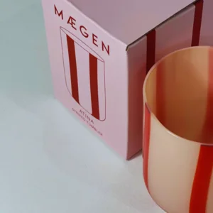 Maegen Drinkglas Strepen Roze Rood Atina