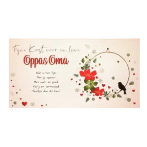 Kaart - Kerst - Intense - Fijne kerst, oppas oma - KIP37-A - 226x119mm