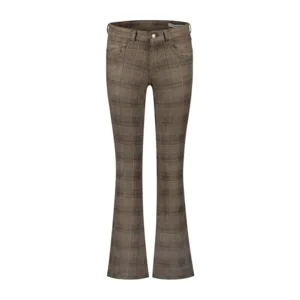 Para Mi Damesbroek: Jade Brushed Check Camel: Prince des galles ( PARA.127)