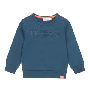 Dirkje Jongens Sweater Be Brave Petrol