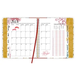 Week planner - Agenda - 2026 - Studio onszelf - Flower field - 16,3x20,3cm