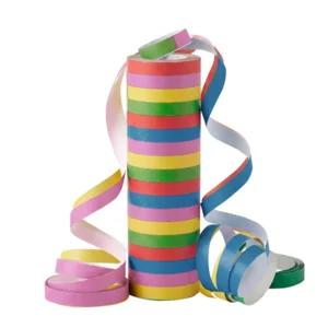 Serpentine - Rood, blauw, roze, geel & groen - 3 rolletjes - Papier