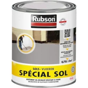 Rubson Spécial Grijs Vloer coating binnen en buiten - 0.75 Liter - Grijs