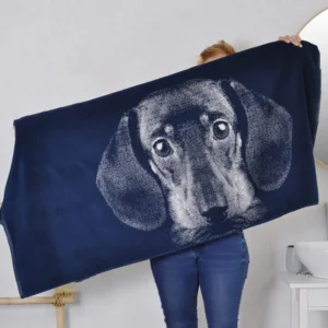 Teckel badhanddoek ruwharige teckel