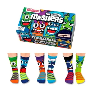 Mashers Kindersokken Mismatched 6 stuks in een Cadeaudoos Oddsocks