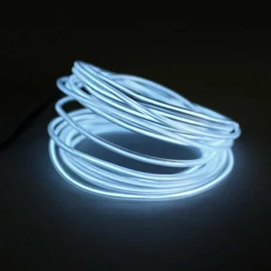 EL Wire 2 meter wit / elektroluminescente draad wit
