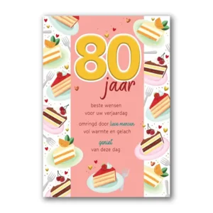 Kaart - 80 jaar - Lifetime of love - 01-LV.GBE.0018