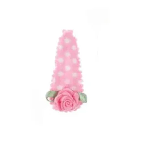 haarknipje baby polkadot roze met roosje
