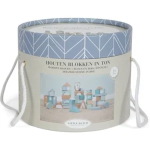 Blokken - Blauw - In ton - 50dlg. - Little Dutch