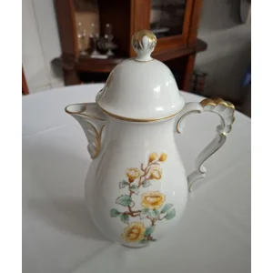 Lindner Bavaria porzellan 	Theerose	Koffiepot		Handarbeid