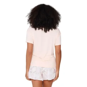 Lingadore Summer Flowers damespyjama  in abrikoos