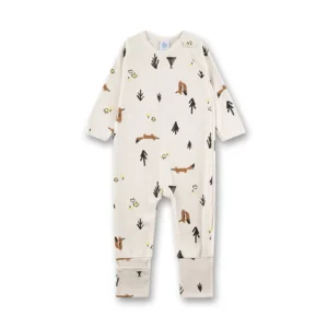 Sanetta Romper pyjama Baby's: Beige, Vosjes motief ( SAN.170 )