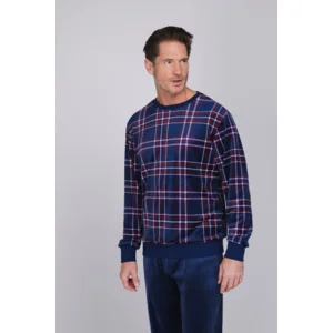 Pastunette heren pyjama: Fleece, Blauw ( 100027 )
