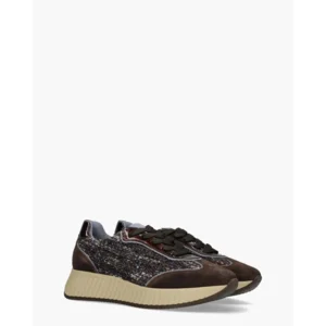 Softwaves Alice Bruin/Blauwe Damessneakers