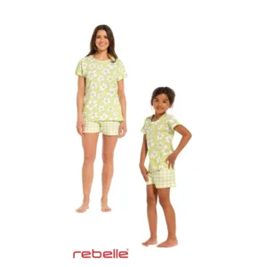 Rebelle by pastunette pyjama dames: Korte mouw / short, gebloemd ( PAS.19 )
