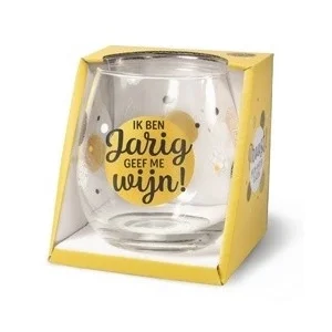 Glas - Water- & wijnglas - Jarig