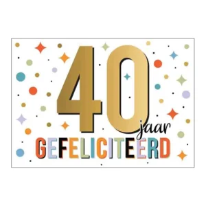 Kaart - Artige - Goud waard - 40 jaar  - GWA23