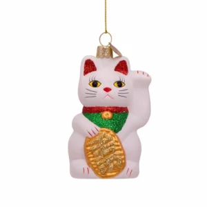 Lucky cat wit ornament