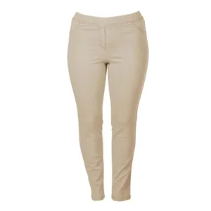 KJ Brand Beige Jeans broek: Jenny ( volledig op elastiek ) Super Stretch ( bra.231 )