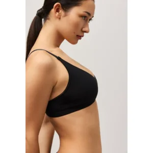 Ysabel Mora Organic Collection katoenen bralette in zwart