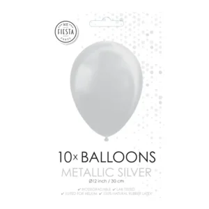 Ballonnen - Zilver - Metallic - 30cm - 10st.