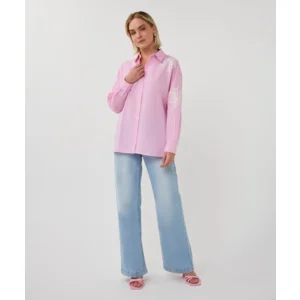 Esqualo bloes gestreept: Rose / wit, oversized ( ESQ.334 )