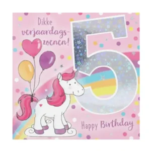 Kaart - Leeftijd & muziek - 5 jaar, meisje - 009A