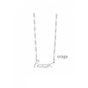 NaamKetting met Eigen Naam "met hartje" en Figaro Ketting