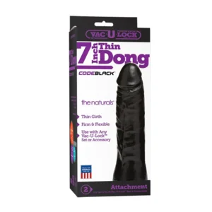 Doc Johnson Vac-U-Lock CodeBlack The Naturals Dildo 18 cm