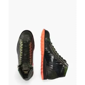 Harris 0720 Zwart/Groen Heren Veterboots