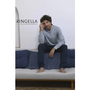 Ringella Heren pyjama: V hals, 100% katoen ( RIN.483 )