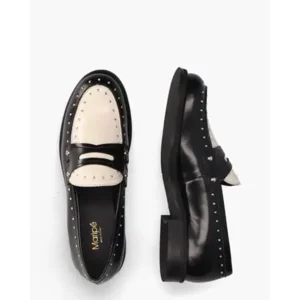 Maripe Helga-Ma Zwart/Off-White Damesloafers