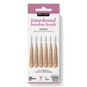 Interdental sticks 6-pack Humble Brush 0,40mm roze