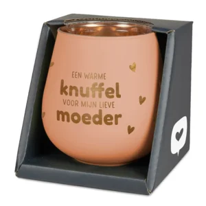 Sfeerlichthouder - Een warme knuffel voor mijn lieve moeder - Glas
