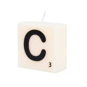 Cijfer- / letterkaarsje - Scrabble - C