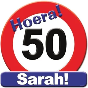 Huldebord - 50 Jaar Sarah