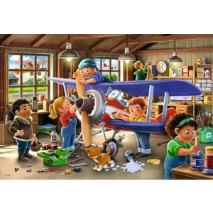 Puzzel - Vliegtuig en trein reparatie - 2x24st.