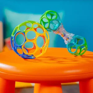 Grijpspeeltjes set - Oball - Babybal & rammelaar - Regenboog
